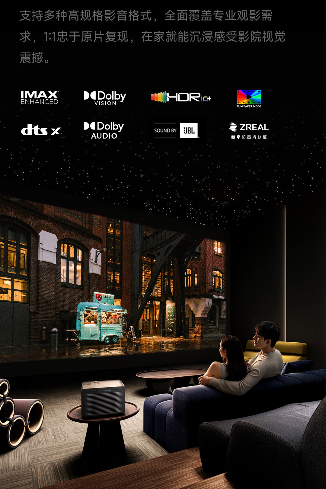 Hisense Viddà C5 Boundless Master Laser 4K Projector Beamer SST DMD Alpha Dual MCL 56 Laser 6800 CVIA Lumen JßL HiFi Stereo Speaker, Dolby Vision Audio, MT9681 8GB 1TB, WiFi 7 Bluetooth 5.4 HDMI 2.1 | Android OS