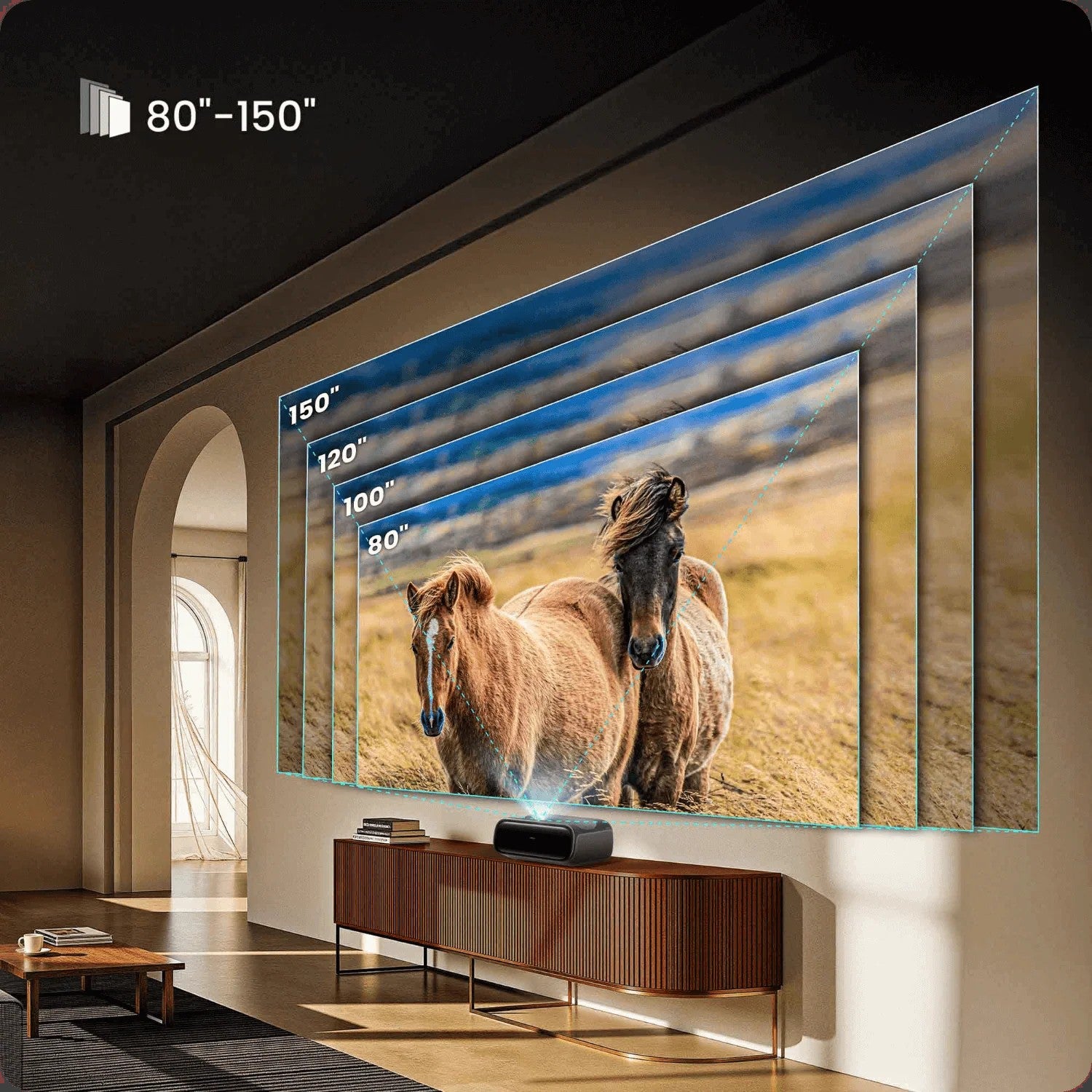 JmGO O3-Ultra Laser 4K Projector 0.177:1 Ultra Short Throw MALC 4000 ISO Lumens MT9681 4GB 128GB Master Sound Speaker WiFi 6 Bluetooth 5.2 HDMI 2.1 | Android Chinese OS with KD3 Google TV Stick